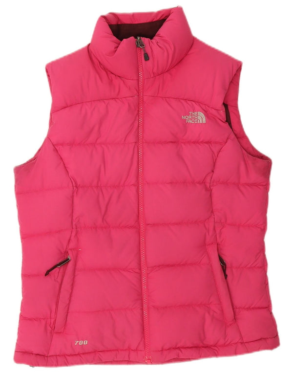Colete acolchoado feminino The North Face UK 10 pequeno poliéster rosa