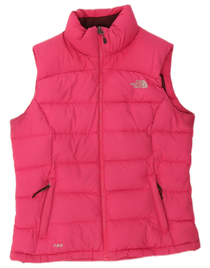 Colete acolchoado feminino The North Face UK 10 pequeno poliéster rosa