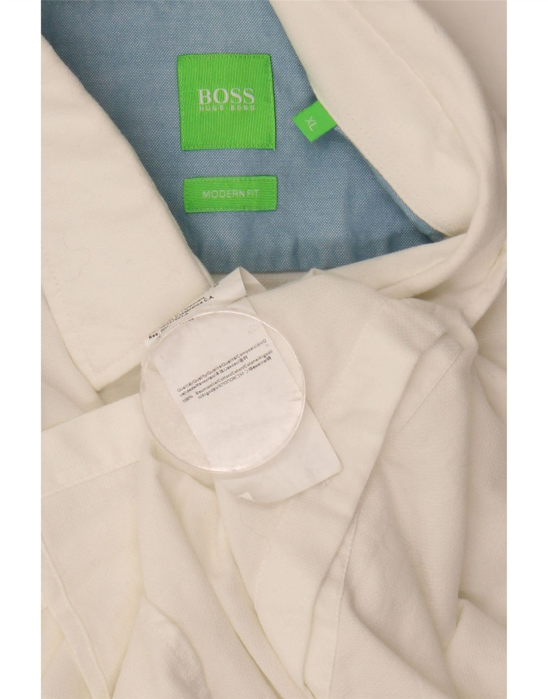 Camisa masculina Hugo Boss Modern Fit XL algodão branco