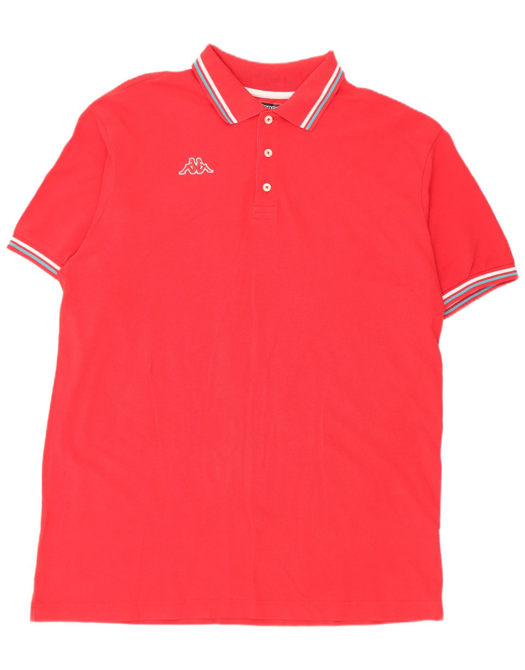 Camisa polo masculina Kappa 3XL algodão listrado vermelho