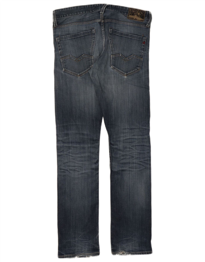 Replay Jeans Slim Masculino W32 L32 Azul Algodão