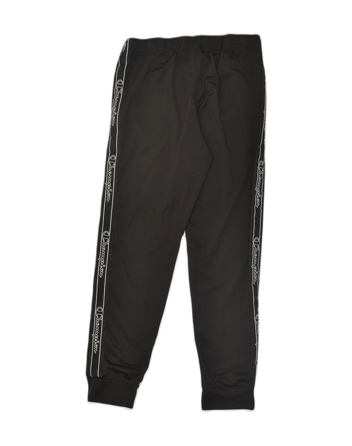 CHAMPION Calça esportiva masculina gráfica joggers grande poliéster preto