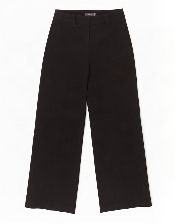 Calça casual feminina de cintura alta Marks & Spencer Reino Unido 10 pequena W29 L32 preta