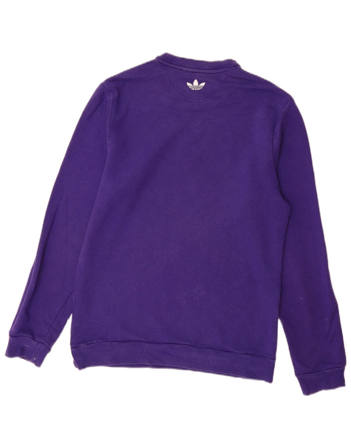 ADIDAS Mens Graphic Sweatshirt Jumper Pequeno Roxo