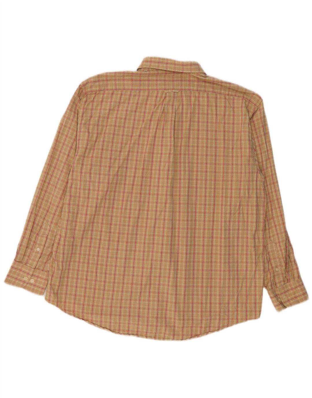 Camisa masculina Izod XL algodão xadrez bege