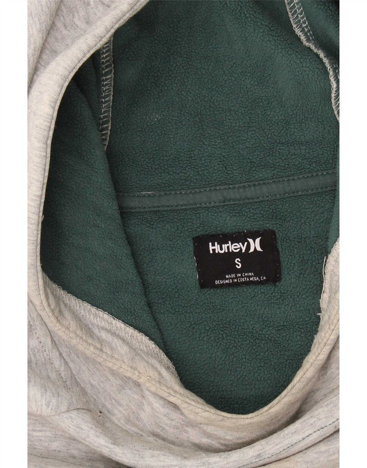 Suéter com capuz grande Hurley feminino Reino Unido 10 listrado cinza pequeno