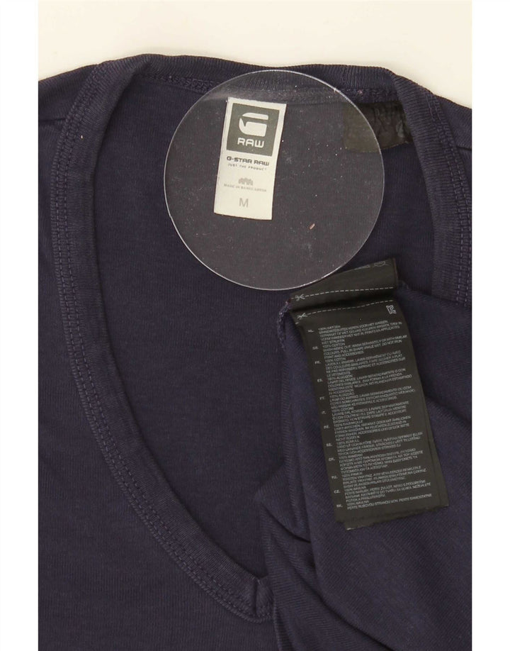 Camiseta masculina G-Star Top médio algodão azul marinho