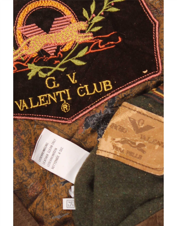 Jaqueta masculina vintage de camurça IT 54 XL couro marrom