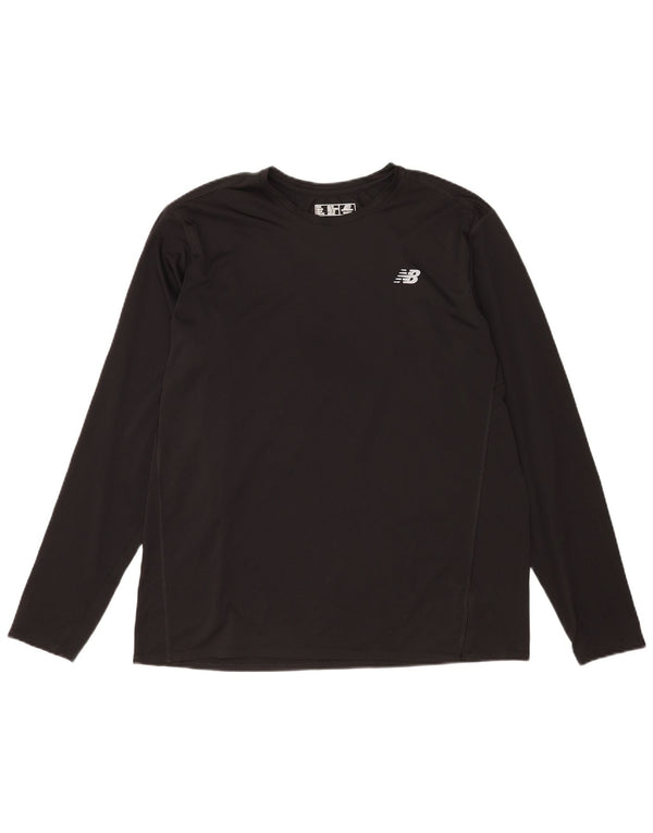 Top masculino New Balance manga comprida XL poliéster preto