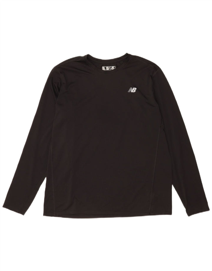 Top masculino New Balance manga comprida XL poliéster preto