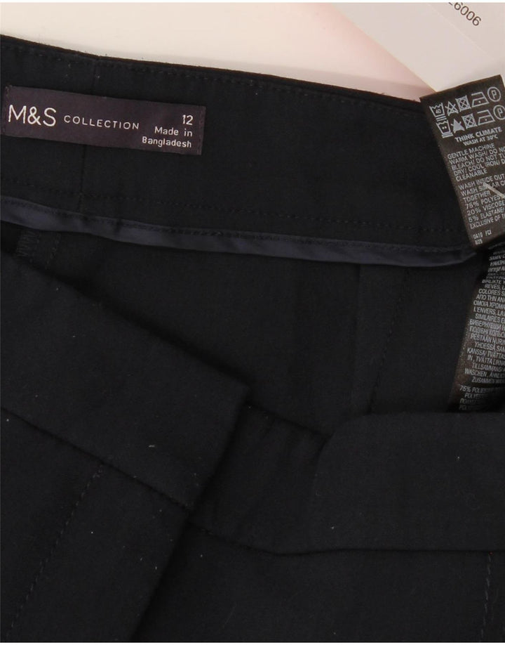 Calça Chino Feminina Marks & Spencer Reino Unido 12 Médio W32 L27 Azul Marinho