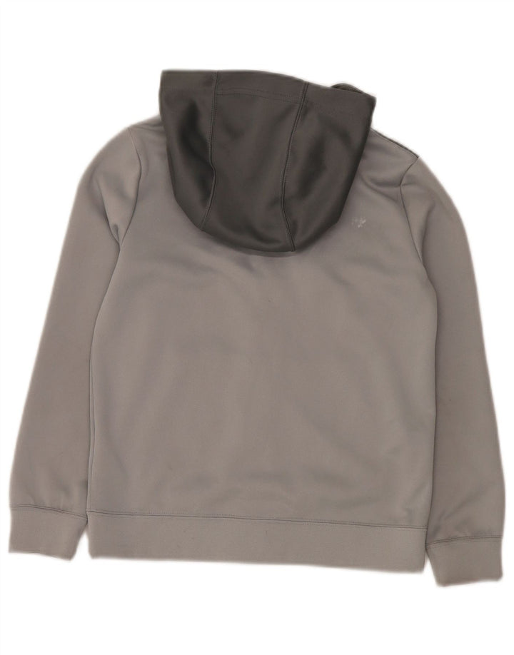 Suéter Nike Boys Zip com capuz 10-11 anos cinza médio colorblock poliéster