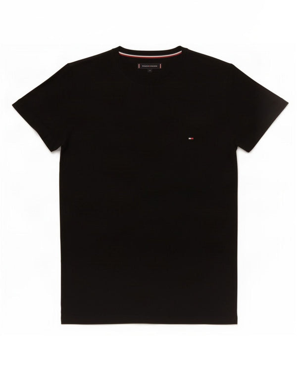 Camiseta masculina Tommy Hilfiger Top médio algodão preto