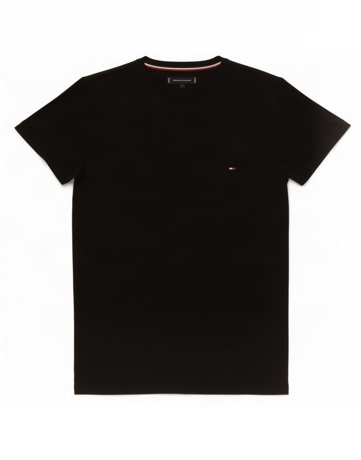 Camiseta masculina Tommy Hilfiger Top médio algodão preto