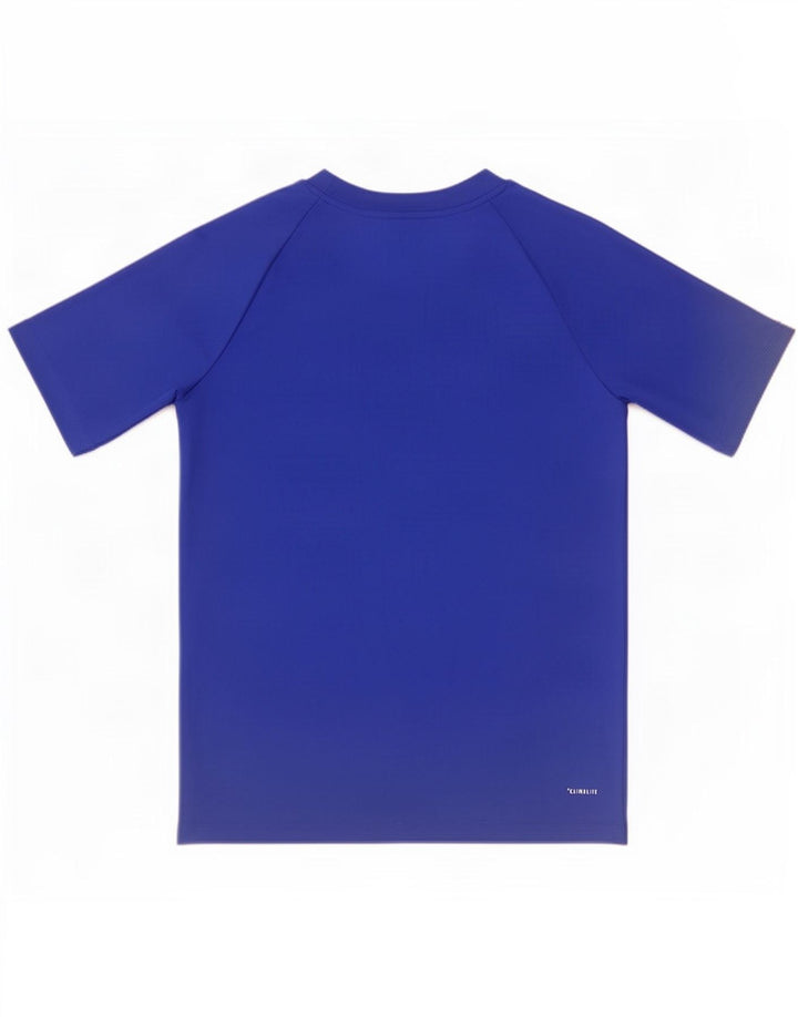 Camiseta Adidas Boys Climalite Top 9-10 Anos Azul Poliéster