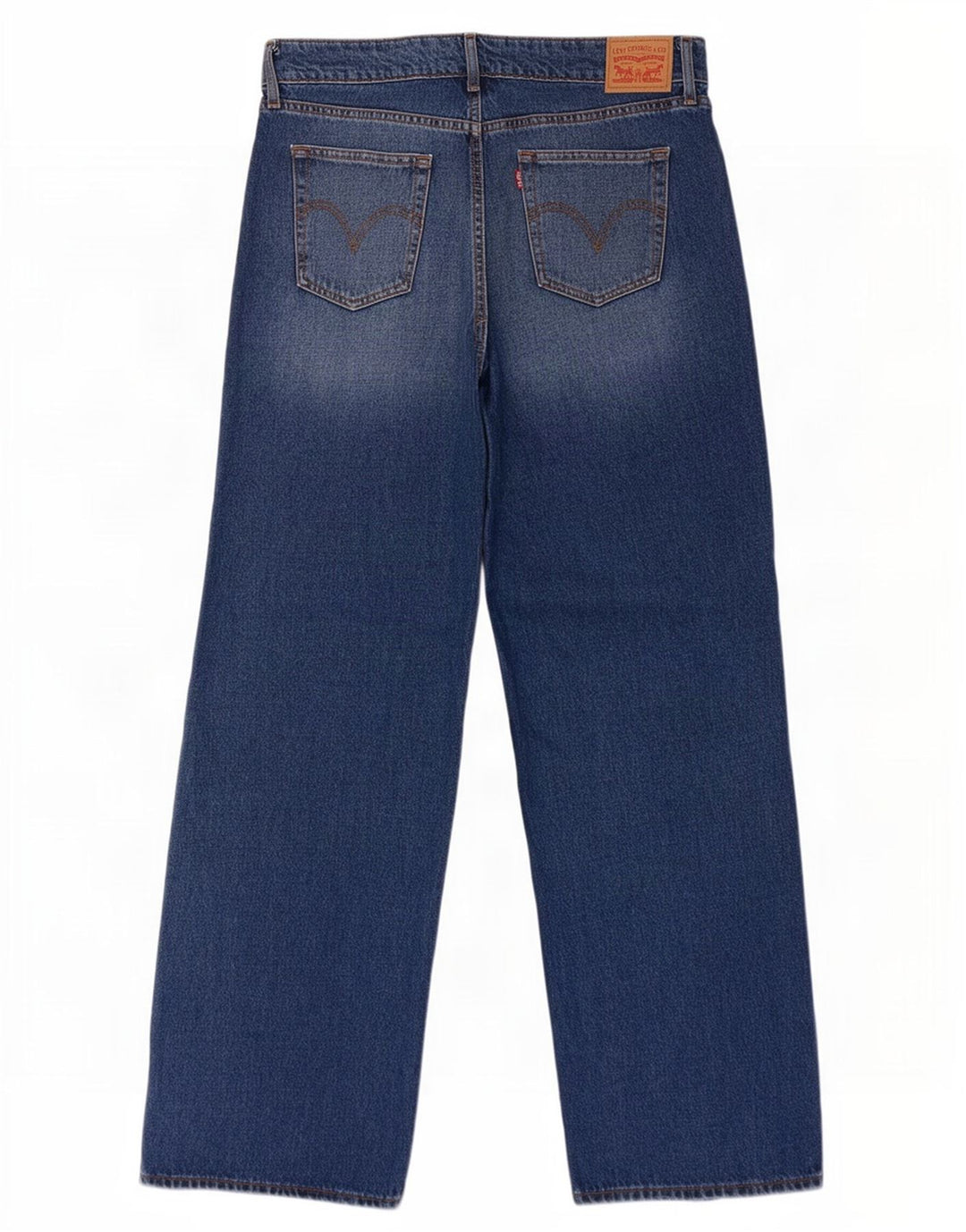 Jeans feminino Levi's Super Low Wide Leg W31 L34 Azul Algodão