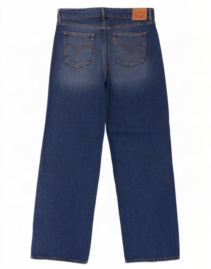 Jeans feminino Levi's Super Low Wide Leg W31 L34 Azul Algodão