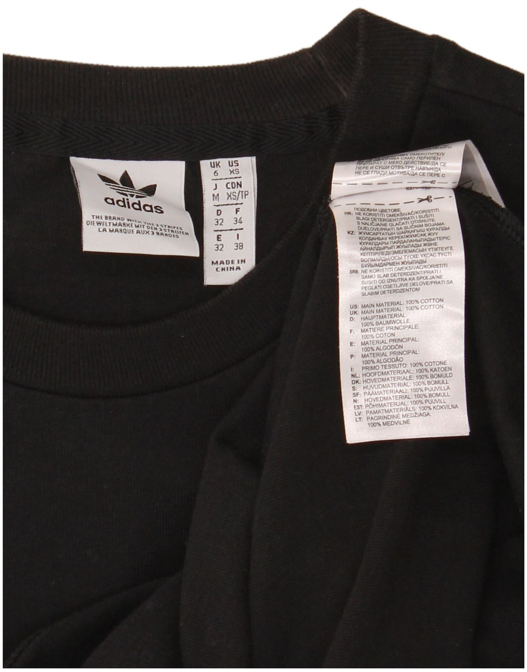ADIDAS Womens T-Shirt Dress UK 6 XS Algodão Preto