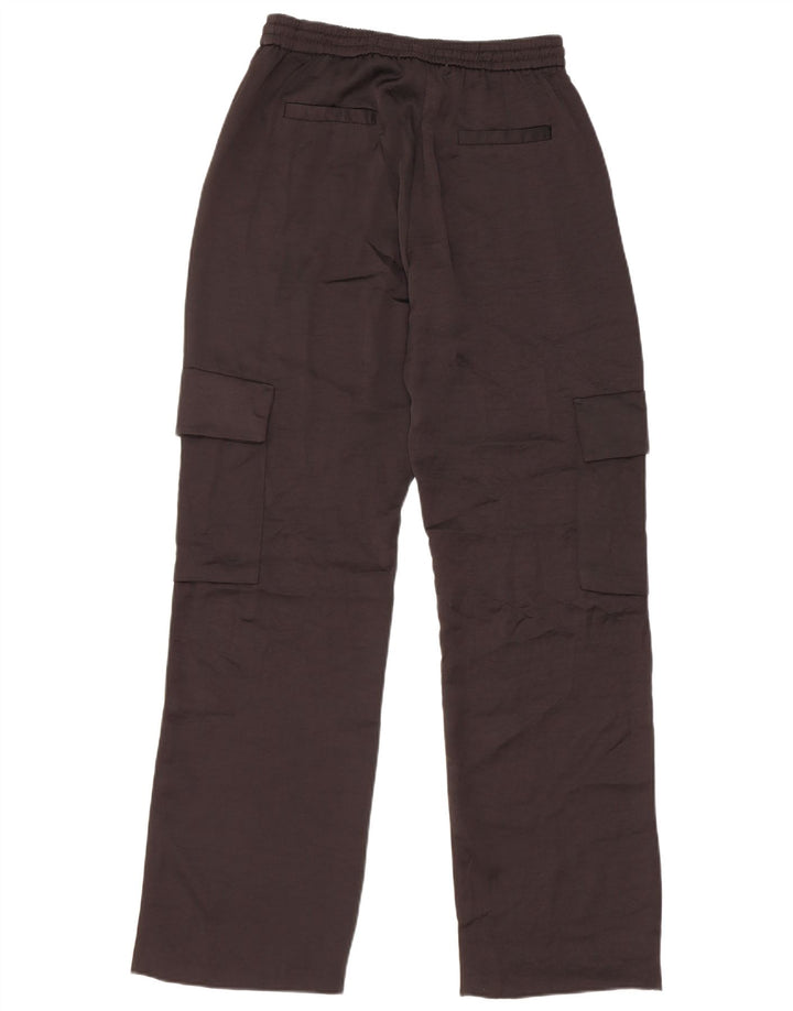 Calça cargo reta feminina Zara pequena W27 L31 preta