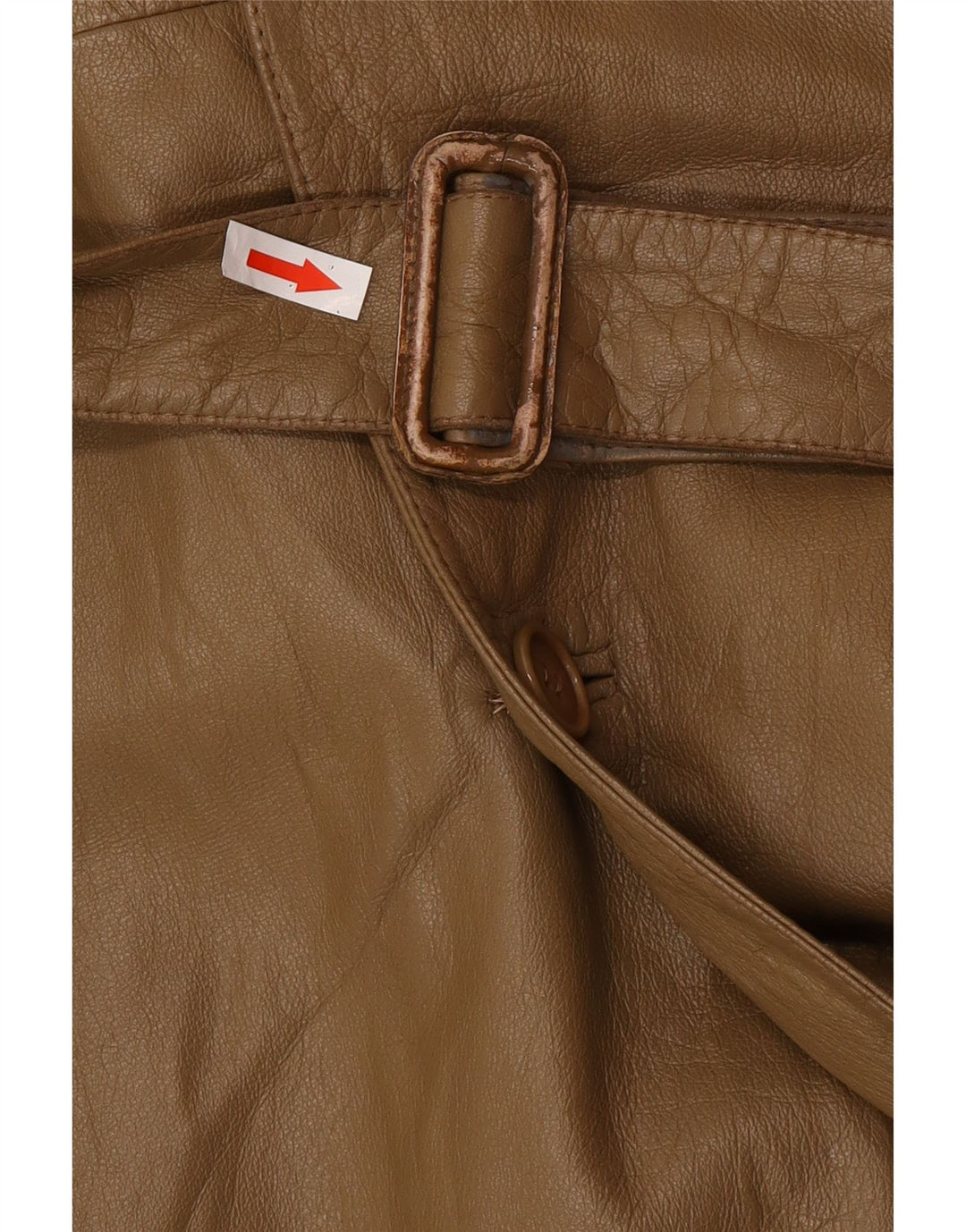 Casaco impermeável masculino de couro vintage IT 46 couro marrom pequeno