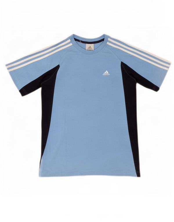 Camiseta Adidas Menino Top 15-16 Anos Azul Colorblock Algodão
