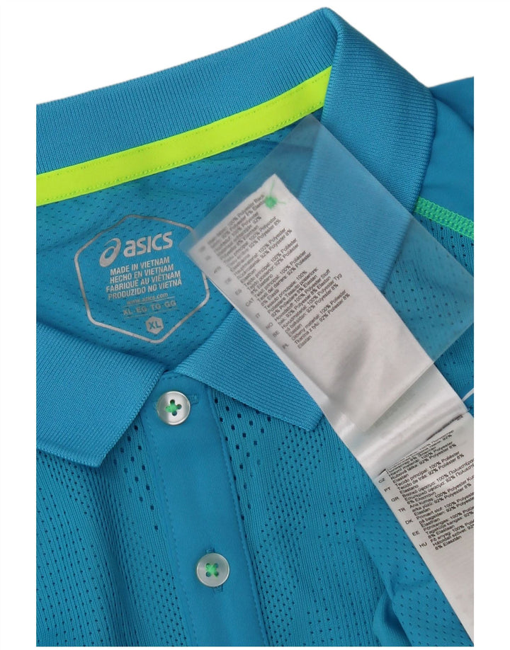 Camisa polo masculina Asics XL azul poliéster