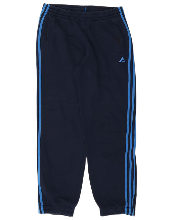 Calça de treino masculina ADIDAS Joggers UK 42/44 grande algodão azul marinho