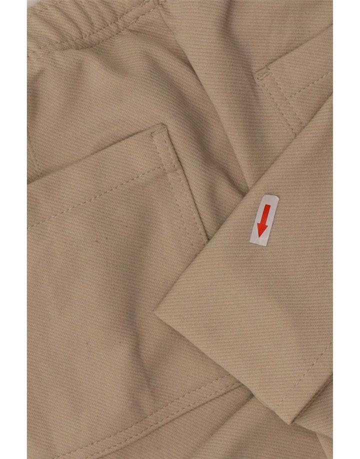 Zara Mens Casual Shorts Pequeno W27 Poliéster Bege