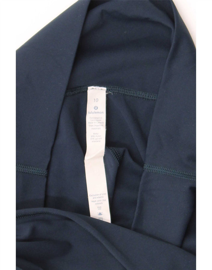Lululemon Leggings capri feminino EUA 10 grande nylon azul marinho