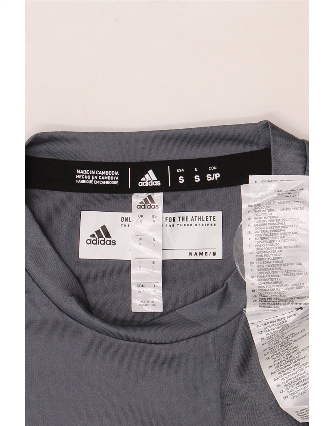 ADIDAS Mens Longwood Graphic T-Shirt Top Pequeno Poliéster Cinza