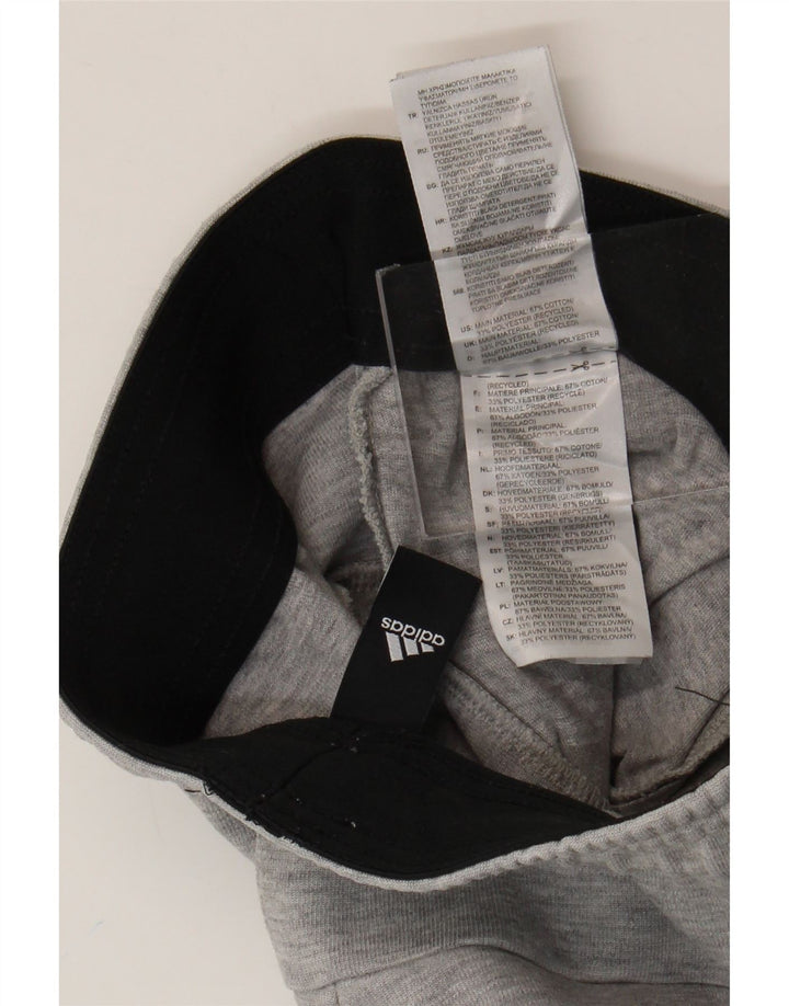 Adidas Mens Treino Calças Joggers Pequeno Algodão Cinza