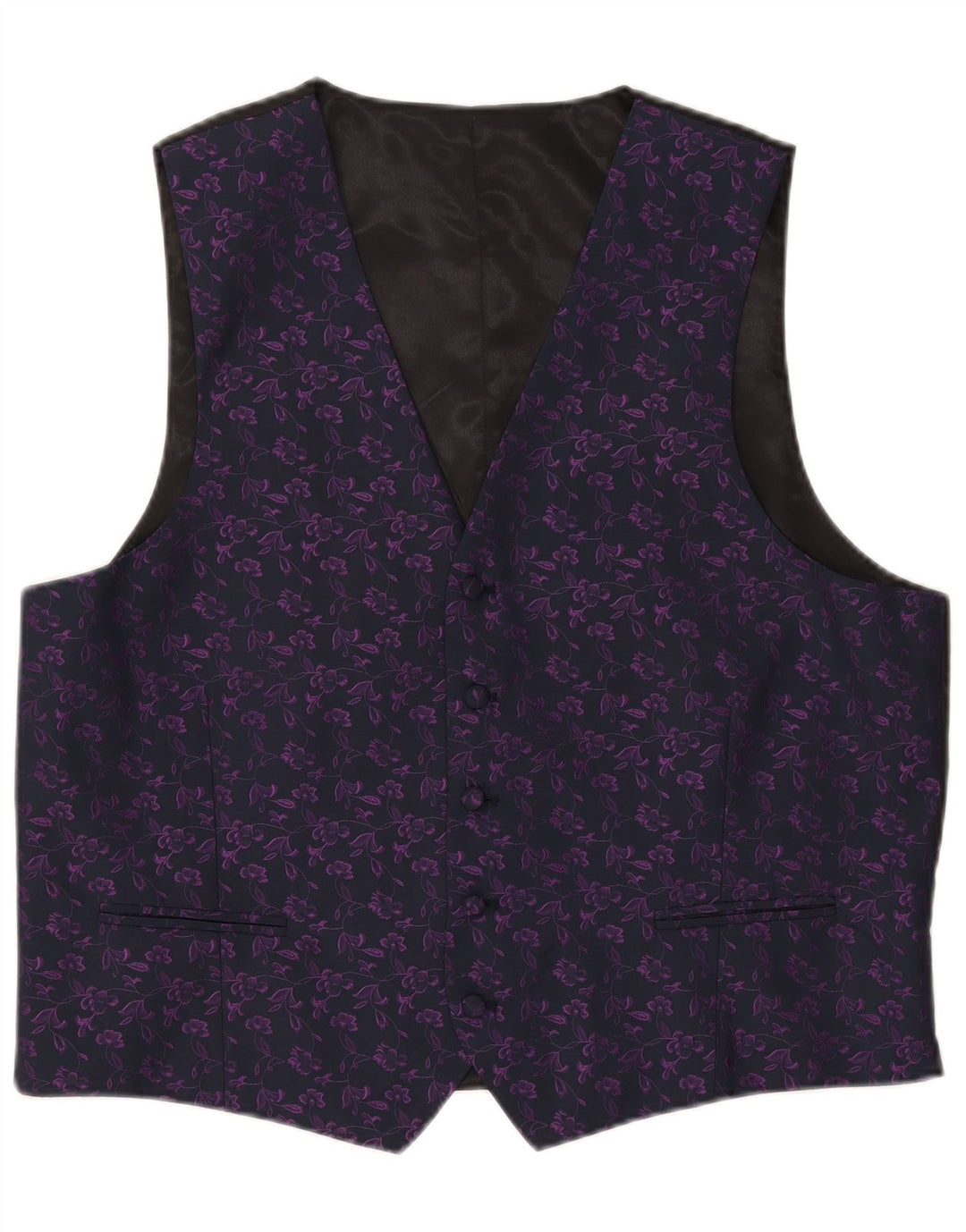 Colete masculino C&A Canda Regular Fit IT 56 XL azul marinho floral poliéster
