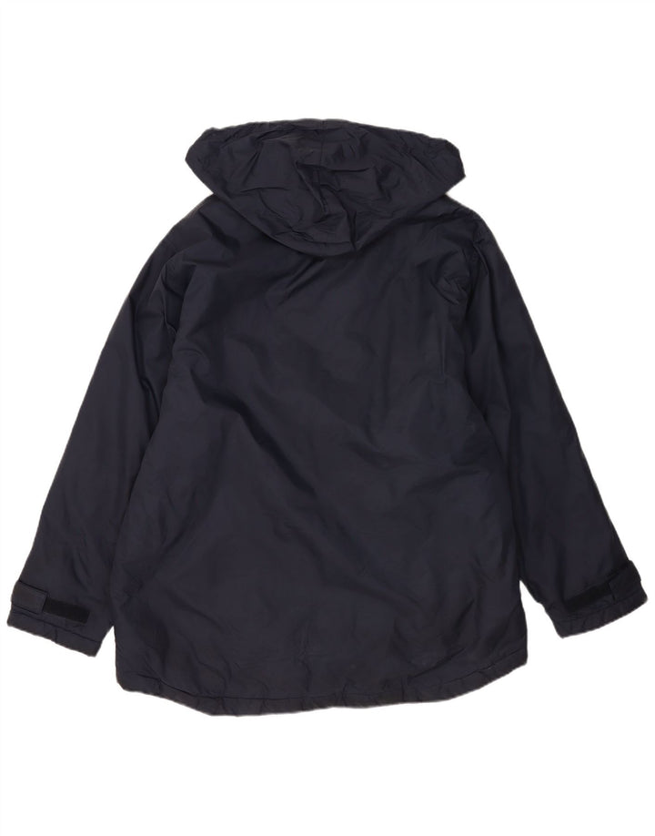 Jaqueta corta-vento masculina Reebok com capuz Reino Unido 40 grande azul marinho nylon
