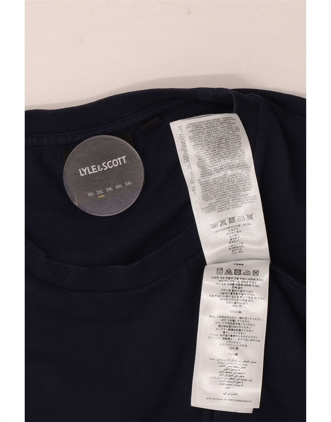 Camiseta masculina Lyle & Scott Top 2XL algodão azul marinho