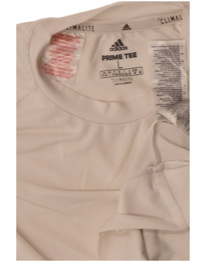 Camiseta Adidas Boys Climalite Graphic Top 13-14 Anos Grande Poliéster Branco