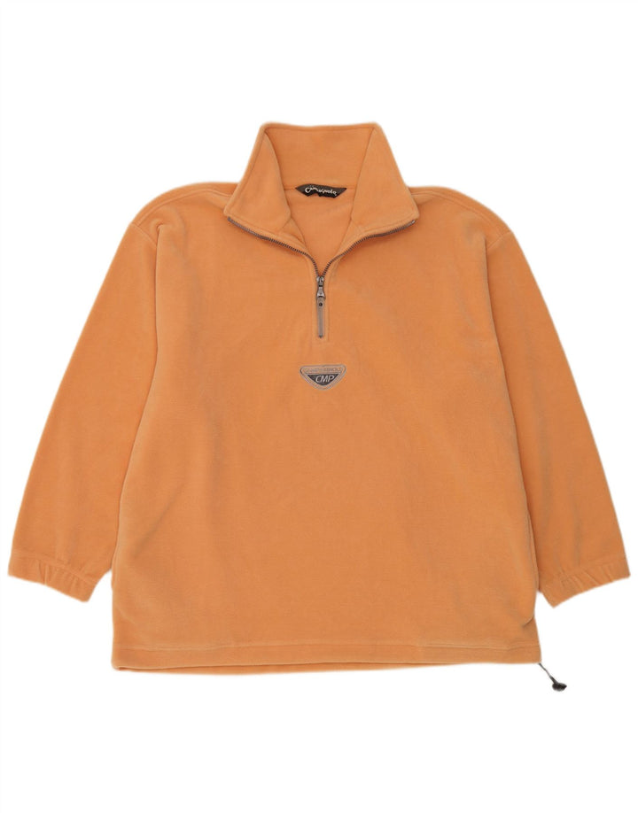 Jumper de lã masculino Campagnolo com zíper e gola 2XL laranja