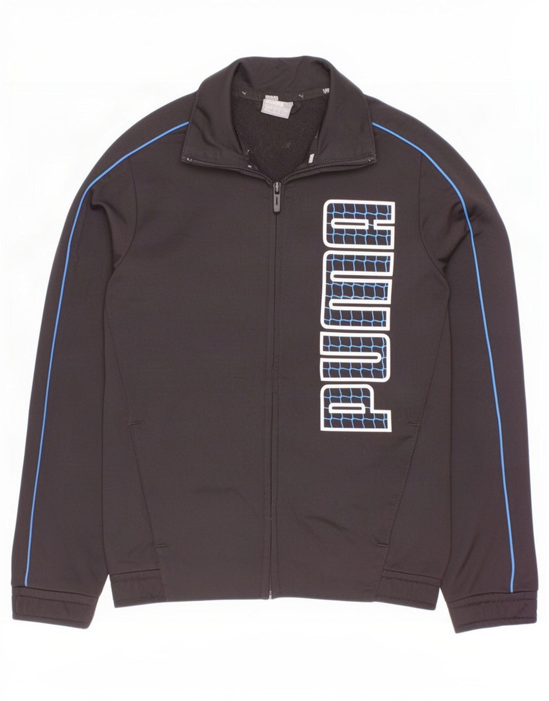 Jaqueta Puma Boys Graphic Tracksuit Top 7-8 Anos Poliéster Preto