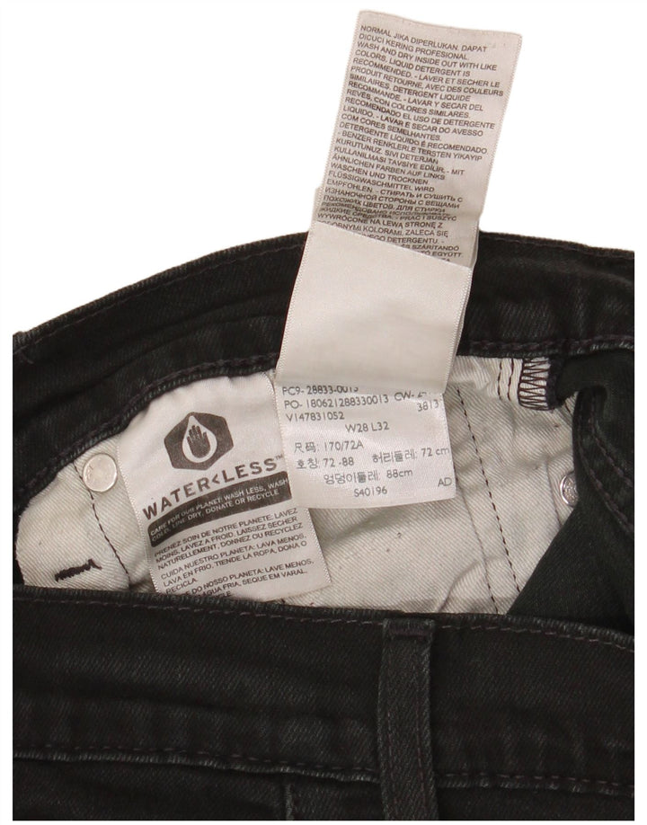 Jeans skinny feminino Levi's W28 L30 algodão preto