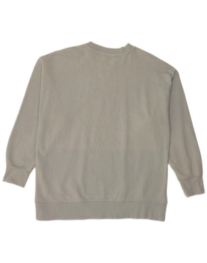 Zara moletom feminino oversized jumper UK 10 pequeno algodão cinza