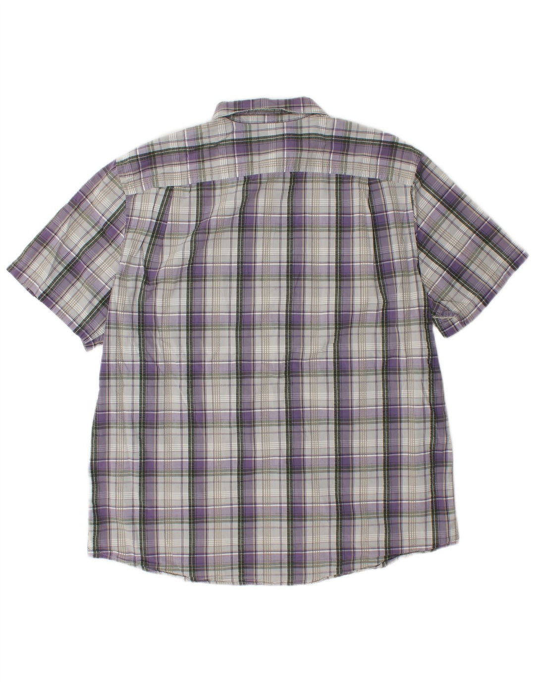 Camisa masculina de manga curta EDDIE BAUER Classic Fit XL roxo xadrez