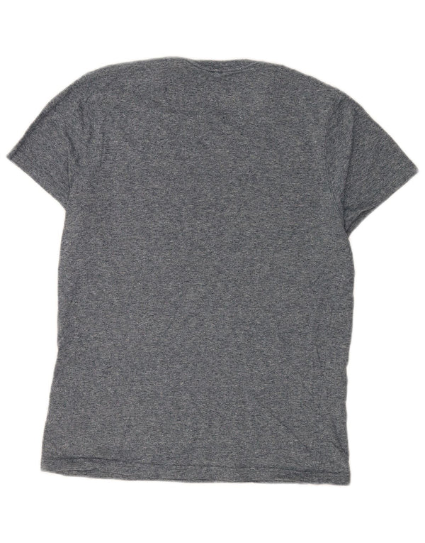 Jack Wills Camiseta masculina slim fit gráfica top pequeno algodão manchado azul marinho