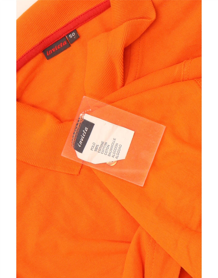 Camisa polo masculina Invicta IT 50 algodão laranja médio