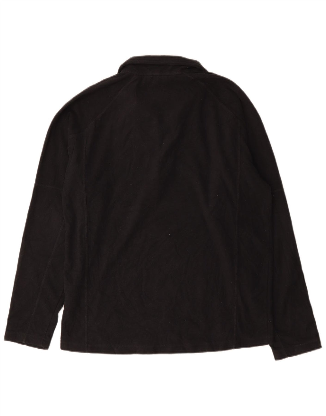 Berghaus Suéter masculino de lã com zíper e gola média poliéster preto