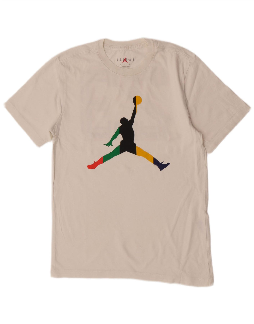 Jordan Camiseta masculina gráfica top pequeno algodão branco