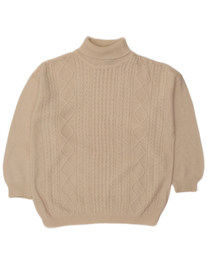 Suéter masculino Pimet com gola redonda XL lã branca