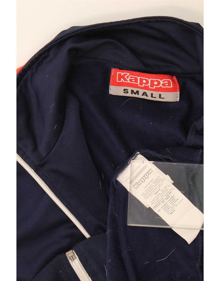 Kappa Mens Treino Top Jaqueta Pequena Azul Marinho Colourblock Poliéster
