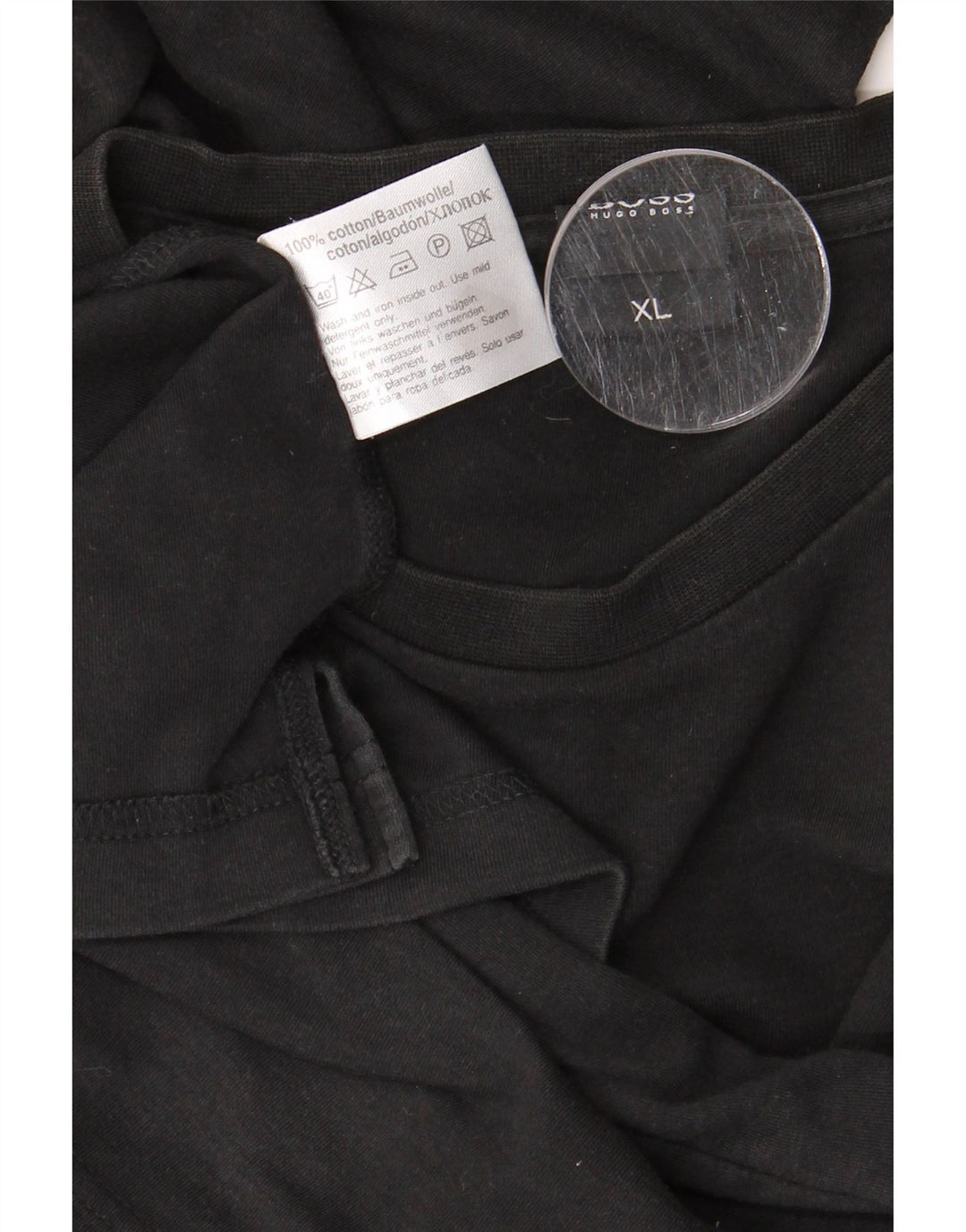 HUGO BOSS Top masculino manga comprida XL algodão preto