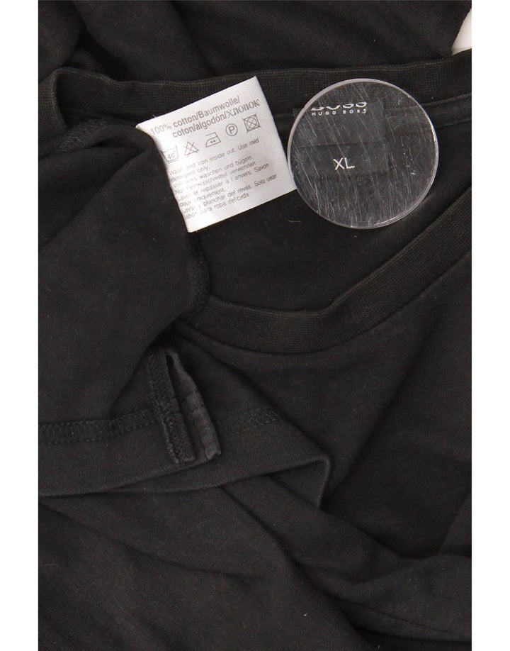 HUGO BOSS Top masculino manga comprida XL algodão preto