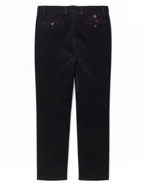 Calça masculina de veludo cotelê Marks & Spencer Blue Harbor reta W36 L31 marinho