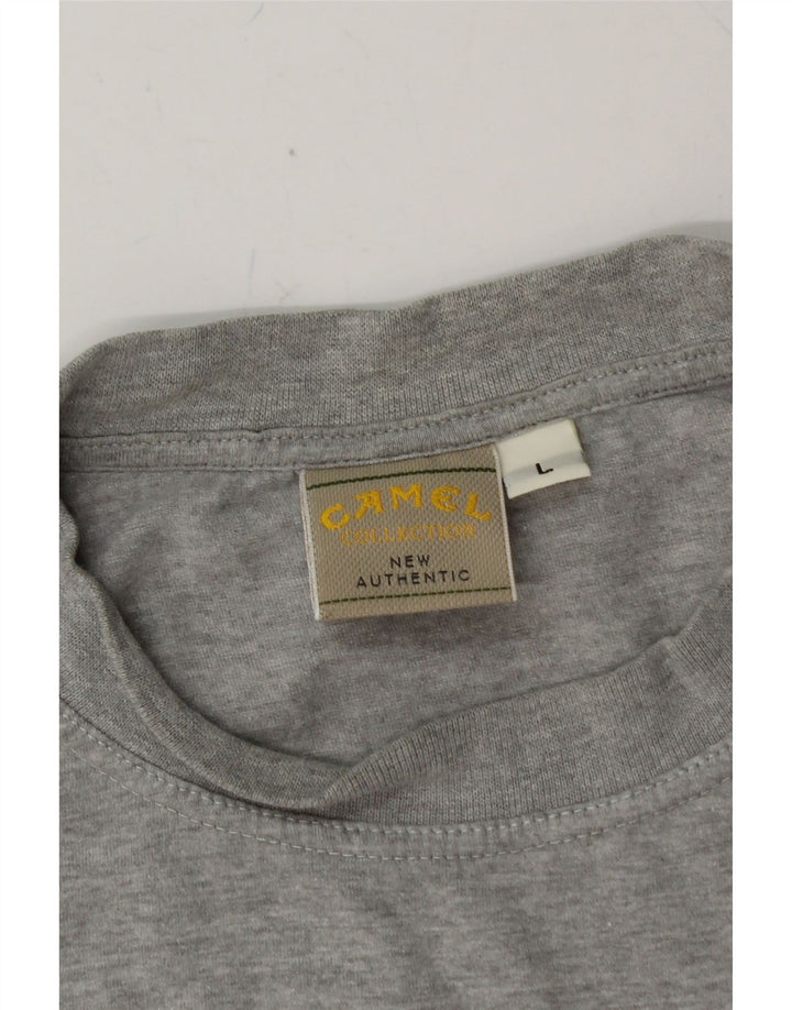 CAMEL Mens T-Shirt Top Large Grey Vintage Camel and Second-Hand Camel from Messina Hembry 